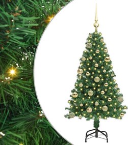 vidaXL Brad de Crăciun artificial Verde 120 cm PVC și Oțel și Plastic