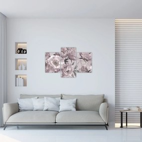 Tablou - Vintage bujorii (90x60 cm)