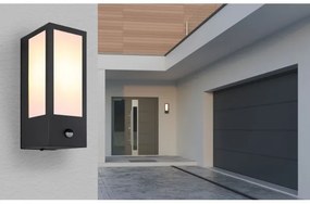 Aplică de exterior cu senzor GUNDULA 1xE27/60W/230V IP44 Globo 31980OS