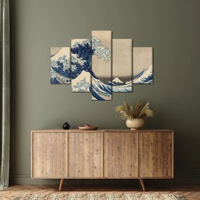 Tablou - Katsushika Hokusai, Under the Wave off Kanagawa, reproducere (150x105 cm)