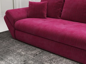 Canapea extensibilă dumonde cu ladă de depozitare si sezut confortabil din spuma high-density, Loana Zoom Rosu 250x100 cm