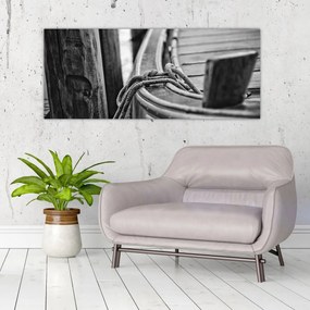 Tablou - O barcă legată (120x50 cm)