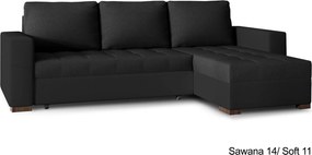 Colțar lemn masiv Extensibil Nelia 237x150cm Ladă Depozitare Personalizabil - Sawana 05/ Soft 17, Universal
