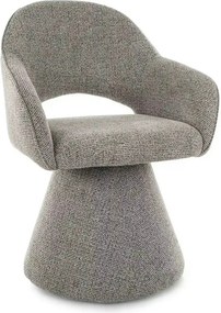 Scaun RIKU, gri, stofă/metal, 60x45x86 cm