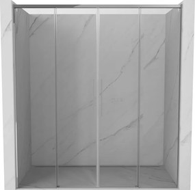 Mexen Rox Uși de duș glisante Duo 180 cm, transparent, crom - 8C2-180-002-01-00