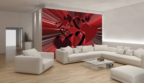 Fototapet - Inima roșie - abstract (152,5x104 cm), în 8 de alte dimensiuni noi