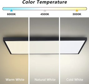 Brilagi-LED Aplică de baie reglabilă FRAME SMART LED/96W/230V IP44 negru + telecomandă