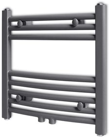Radiator port-prosop încălzire centrală baie, curbat, 480x480 mm, gri