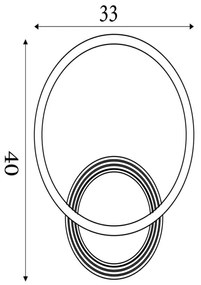 Searchlight 13650BK - Plafonieră LED dimmabilă CONTOUR LED/24W/230V 3000K
