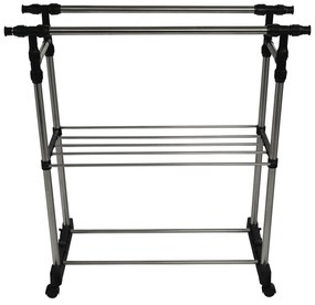 Cuier mobil, inox + plastic negru, SEBO