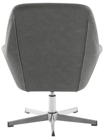 Fotoliu gri cu tapițerie din imitație de piele Naomi - Støraa