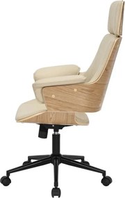 Scaun de birou pivotant Manhattan bej crem