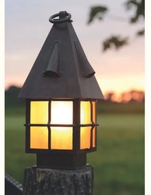 Stalp iluminat exterior din fier forjat design rustic AL 6795