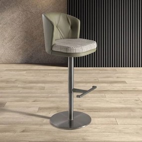 Scaun de bar pivotant cu inaltime reglabila Stool verde inchis