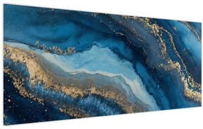 Tablou - Abstracție marmură albastră (120x50 cm)