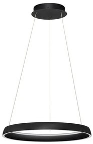 Lustra circulara aluminiu negru LED CCT OVIA 60cm