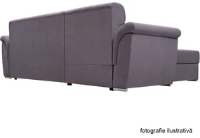 Set de canapea, ţesătură Queens maro, stânga, FABO