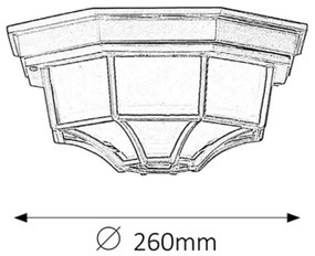Rabalux 8346 - exterior Plafoniera MIlant MILANO 1xE27/100W/230V