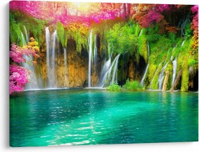 Tablou - Cascada, Lacurile Plitvice, Croația (70x50 cm)