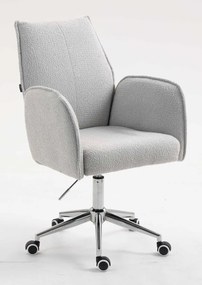HR280K Scaun Gri Boucle cu Bază Cromata