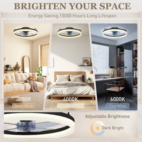 HOMCOM plafonieră ventilată | Aosom Romania