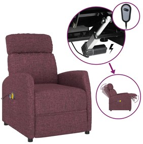 3073653 vidaXL Fotoliu electric de masaj, violet, material textil