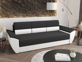 Canapea trei locuri Radiant Bis (Negru + Alb). 1056835