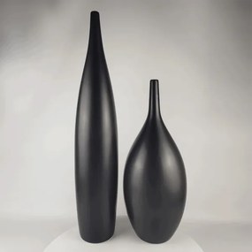 Vază ceramică, negru mat, 70 cm