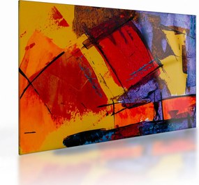 Tablou pe sticlă cu abstracție (70x50 cm)