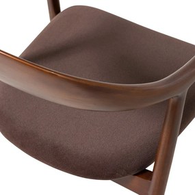 Scaun de dining maro cu cotiere din lemn de fag Bran – WOOOD