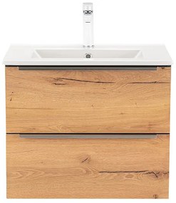Dulap inferior Vario Trim 60 cu lavoar antracit-stejar