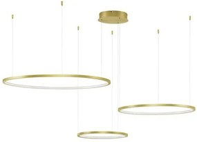 Lustra LED suspendata design circular PURPLE 3 ring aurie