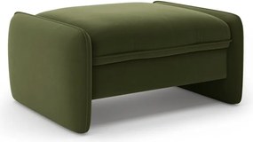 Taburet verde cu tapițerie din catifea Georgia – Micadoni