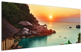Tablou cu plaja frumoasă (120x50 cm)