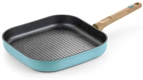 Tigaie grill Nordik, aluminiu, baza full inductie, 3 straturi antiaderente Quantanium, 4 mm grosime, 28 x 28 cm