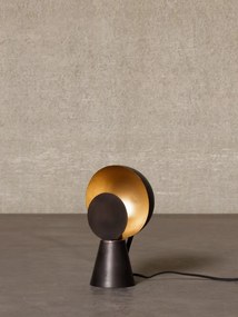 Lampa de masa, maro, din metal, Small Hide&amp;Seak