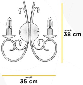 Aplică POMPEI 2xE14/6W/230V crem ONLI
