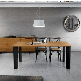 MASA FONTY - LEMN MASIV PICIOR METALIC - 250 cm / 100 cm / h 77 cm - STEJAR AURIU