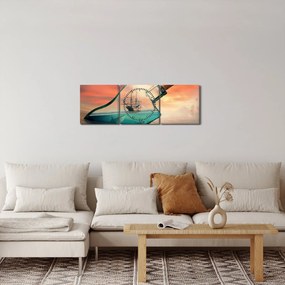 Tablou - Viața in sticla (cu ceas) (90x30 cm)