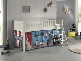 Set SCOTT este format din Pat copiiul de dormit înalt și perdeaua de joacă PET SHOP.
