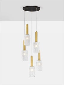 Lustra cu 5 pendule design modern Certa