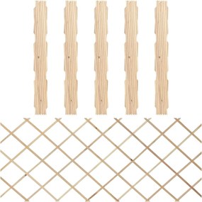 vidaXL Garduri cu zăbrele, 5 buc., 180x80 m, lemn masiv de brad