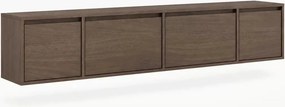 Comodă TV suspendată Zolia 180 cm cu 4 uși - nuc elegant