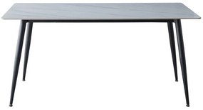 Masa de bucaterie Rion 160 x 90 cm, marmura/negru
