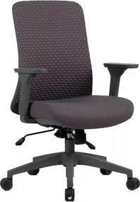 Scaun de birou Q-744, gri, stofa clasica/plasa, 62x50x91/101 cm