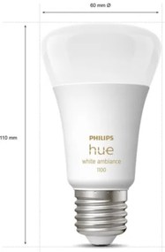 Set de bază Philips Hue WA 3xE27/11W 2200-6500K + dispozitiv de conectare