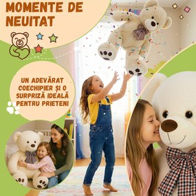 Urs mare de pluș BENY, 100cm, crem Monzana