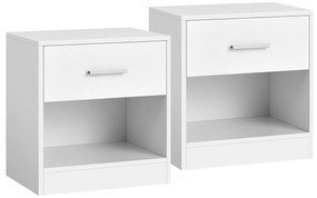 Set de noptiere E1081 WT, alb, 2 buc.