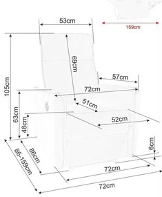 Scaun reclinabil Maxime Velvet, galben