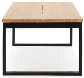 Masă de dining cu blat cu aspect de lemn de stejar 100x220 cm Rina – Marckeric